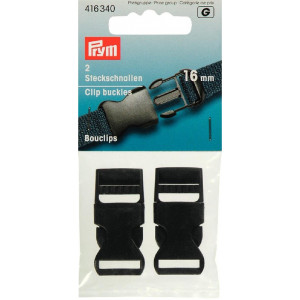 Prym Steckschnalle Kunststoff Schwarz 16mm - 1 Stk von Prym