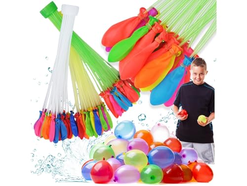 Przydasie Wasserbombe Wasserbomben Luftballons Wasserballons 111 Stück Bunt Gemischt, Wasserspielzeug Pool Spielzeug Strandspielzeug Bunt Gemischt Wasserball für Sommer Draussen von Przydasie