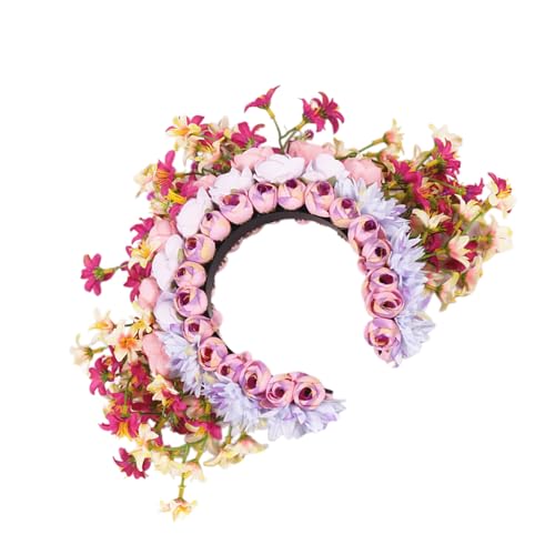 Ethnisch inspirierter Kopfschmuck, stilvoller Blumen-Haarschmuck für Damen und Mädchen, modischer Haarschmuck, Party- und Festival-Dekoration von Psdndeww