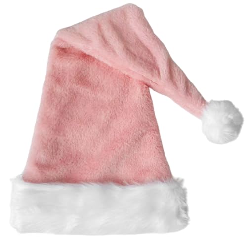 Psdndeww Blingbling Weihnachtsmannmütze Dicker Plüsch Urlaub Liner Weihnachten Neujahr Symbolkappe Weißer Krempe von Psdndeww