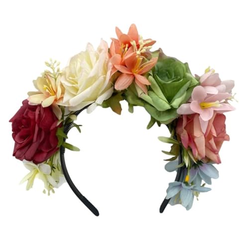 Psdndeww Haarreif Blume Schädel Verschiedene Farben Halloween Bühne Hochzeit Party Damen Stirnband Stil Halloween Abrechnung von Psdndeww