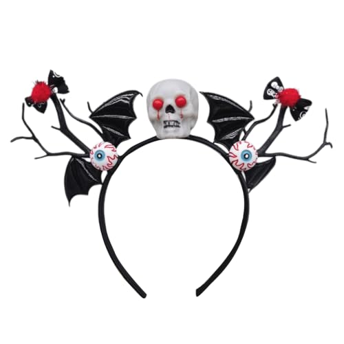 Psdndeww Kinder-Party-Kopfschmuck, Totenkopf-Motiv, dunkle Serie, Halloween-Kopfbedeckung, Rollenspiel, Halloween-Haus-Dekorationen von Psdndeww