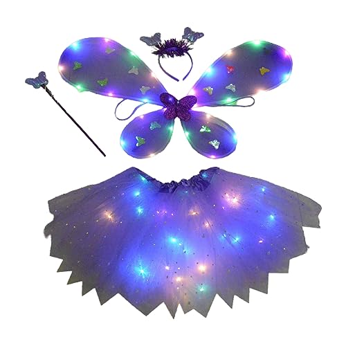 Psdndeww Schmetterlingsflügel Cartoon Rock 3-10 Dress Up Party Kleid Cosplay Kostüm Zubehör von Psdndeww