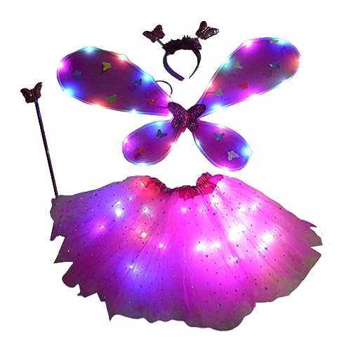 Psdndeww Schmetterlingsflügel Cartoon Rock 3-10 Dress Up Party Kleid Cosplay Kostüm Zubehör von Psdndeww