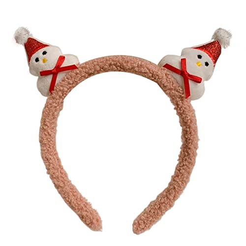 Psdndeww Schneemann Haarreifen Weihnachten Plüsch Stirnband Weihnachten Hirsch Stirnband Box Stirnband Weihnachten Haar Hoop Stirnband von Psdndeww