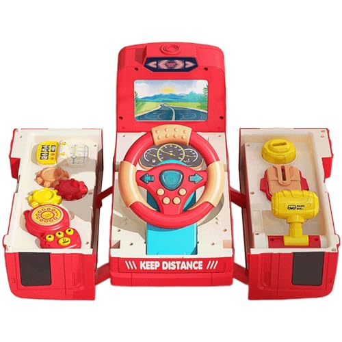 Psdndeww Verwandelndes Busspielzeug Lenkradspielzeug Nachahmung Fahrspielzeugs Pädagogisch Klingendes Spielzeug Simuliertes Fahrspielzeug von Psdndeww