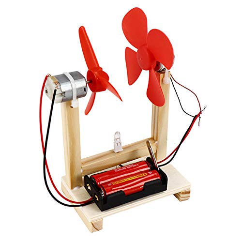 DIY Windgenerator Spielzeug Kleiner Motor Vertikale Windturbinen Spielzeug Einzigartiges Stromgenerator-Kit Pädagogisches Stromgenerator-Modell-Kit von Pssopp