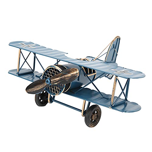 Retro Flugzeug Modell Eisenmodell Modell Flugzeug Modellflugzeug Flugzeug Miniatur Dekoration Flugzeug Handwerk Modelle Flugzeuge (Blau) von Pssopp