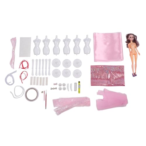 Pssopp Doll Clothing Design Materialien, Innovatives Design Fashion Designer Kit mit 6 Mannequins Arts Crafts Toy für Teen Girls Geburtstag von Pssopp