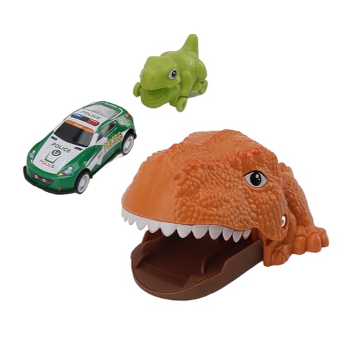 Pssopp Drücken Sie „Dinosaurierfahrzeug auswerfen“, Mehrere Dinosaurier-Spielzeugautos aus Kunststoff für das Schlafzimmer (ORANGE) von Pssopp