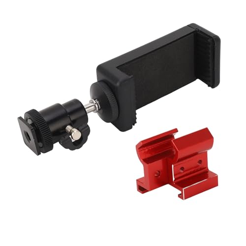 Universal-Telefonhalterung, RC-Autotelefonhalter, Clip-Halterung, verstellbare Sender-Telefonhalterung für Traxxas TX TQi für Telefone über 5,5 Zoll (Rot) von Psytfei