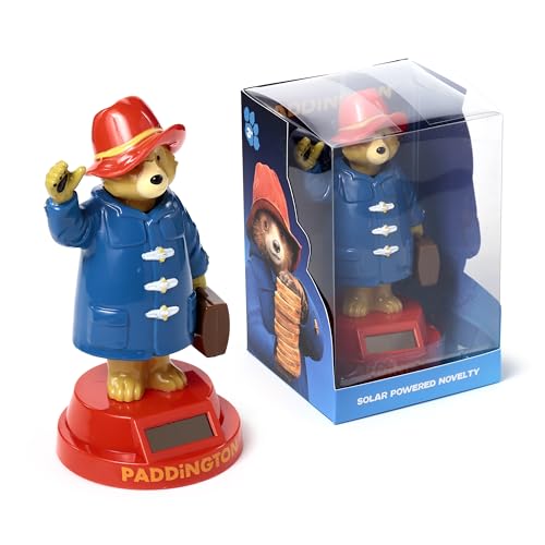 Paddington Bär Solar-Wackelfigur, Blauer Mantel, Rote Basis von Puckator