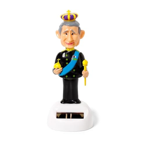 Puckator LTD. King Charles Solar Wackelfigur Der König schwarz/gelb/blau, Bedruckt, 100% Kunststoff. von Puckator