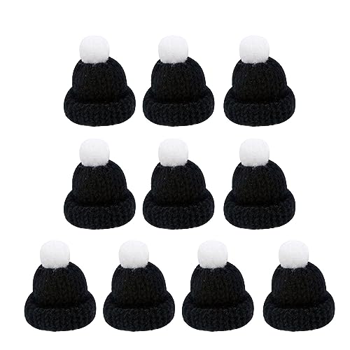 Puco Packung mit 10 Mini Strickmützen zum Selbermachen Basteln Geschenke Haushaltsdekoration für Kinder Mädchen Jungen Basteln Mini Strickmütze von Puco