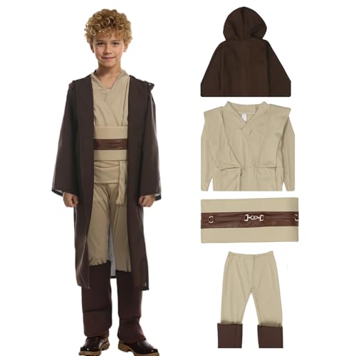 Puddry Jedi Kostüm Kinder, Mittelalterliches Outfit, Cute Ritter Kostüm Kinder, Faschingskostüme, Perfekt Karneval Halloween Kostüm Kinder Cosplay,Weihnachtsgeschenke für Kinder von Puddry