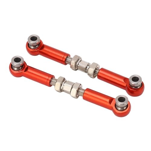 Puepoul RC Servogestänge Metall Lenkservo Einstellbare Spannschlösser Sturzgestängestange für MJX 14210 14209 16208 16209 1/14 (Red) von Puepoul