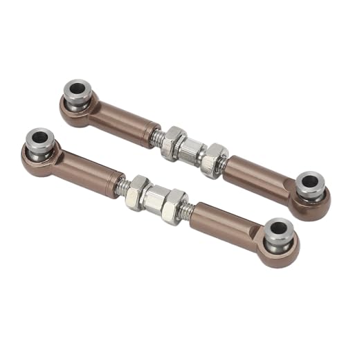 Puepoul RC Servogestänge Metall Lenkservo Einstellbare Spannschlösser Sturzgestängestange für MJX 14210 14209 16208 16209 1/14 (Titanium) von Puepoul