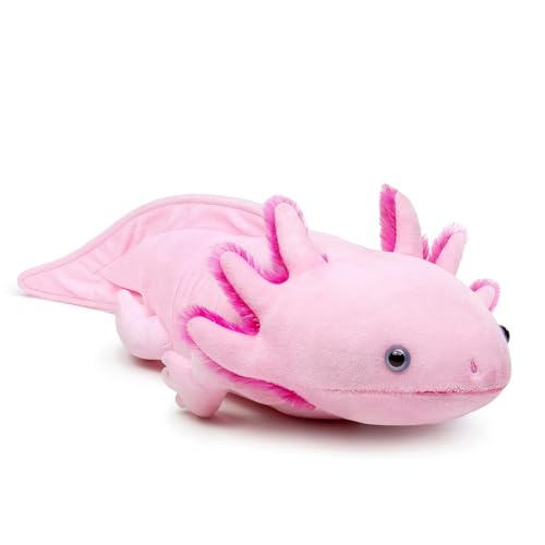 PuffPurrs Kuscheltier Pink Axolotl Plush Plueschtier Stofftier Spielzeug Pluesch Plüsch Kinder Kawaii Pillow Cute Für Mädchen Deko Toys Plueschtiere Plushie Toy Weihnachten Geschenk 45CM/17IN von PuffPurrs