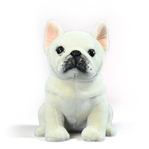 PuffPurrs Lebensechtes Französische Bulldogge-Plüschtier, Realistischer Französische Bulldogge Teddy-Stofftier, Niedliches Haustierliebhaber-Spielzeug-Geschenk, 9 Zoll von PuffPurrs