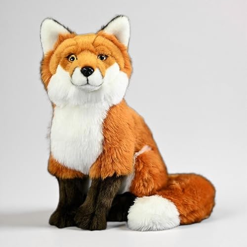 PuffPurrs Lebensechtes Roter Fuchs Plüschtier, Weiches Kuscheltier, Niedliches Geschenk, 27 cm von PuffPurrs