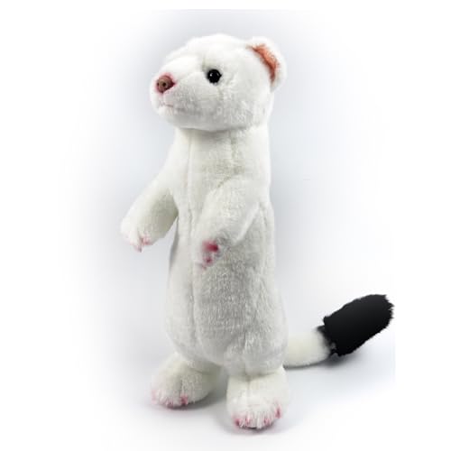 PuffPurrs Short Tailed Weasel Plüschtier - Realistische & lehrreiche Wiesel-Figur - Perfekt für Wildtierliebhaber - 23CM/9IN von PuffPurrs