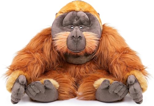 PuffPurrs Orangutan Plush Toy, Realistic Orangutan Stuffed Animals 21in, Unique Forest Plushie Toys Model Dolls Collection for Kids von PuffPurrs