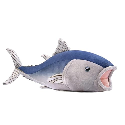 PuffPurrs Simulations-Stofftier Blauflossen-Thunfisch - 16" lebensechter Tiefseetier-Blauflossen-Thunfisch Stofftier, superweiche Plüschpuppen, Geschenke für Kinder von PuffPurrs