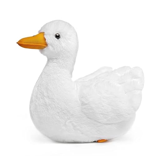 Simulation Cole Duck Plush Toy Stuffed Animal - 12-Zoll Simulation White Call Duck Puppe Plüschspielzeug, Geschenk für Kinder von PuffPurrs