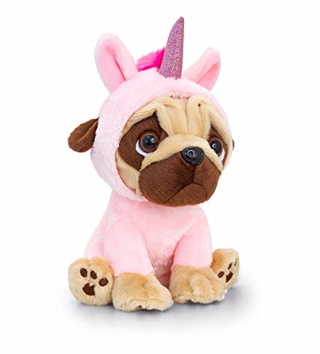 Pugsley Keel Toys 20 cm Einhorn Mops Hund ... von Keel Toys