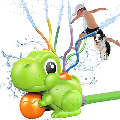 Pukitt Wasserspielzeug Kinder, Wassersprinkler Garten Spielzeug Draußen Brunnen Sprinkler mit 6 Schlauch Rasensprenger Outdoor für Mädchen Jungen Haustiere im Sommer Wasser von Pukitt