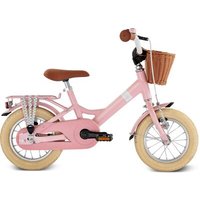 PUKY 4126 YOUKE 12 CLASSIC Alu-Kinderfahrrad mit Lenkerkorb Rücktrittbremse retro rose von Puky