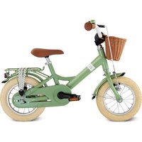 PUKY 4127 YOUKE 12 CLASSIC Alu Kinderfahrrad mit Lenkerkorb Rücktrittbremse retro green von Puky