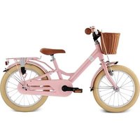 PUKY 4240 YOUKE 16 CLASSIC Alu-Kinderfahrrad mit Lenkerkorb, Rücktrittbremse retro rose von Puky