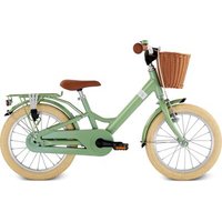 PUKY 4241 YOUKE 16 CLASSIC Alu-Kinderfahrrad mit Lenkerkorb, Rücktrittbremse retro green von Puky