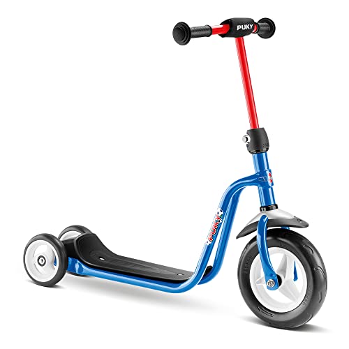 PUKY R1 Scooter | sicherer Roller für Kinder ab 2 Jahren | rutschfestes Trittbrett | höhenverstellbarer Lenker | top Fahrrad-Alternative | Himmelblau von PUKY