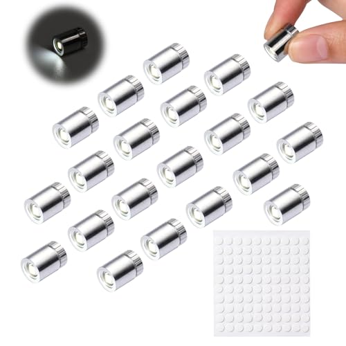 Pumwoy 20 Mini LED Licht, Miniatur Lichter Kleine LED Lichter, Geeignet zum Dekorieren von Puppenhäusern, Micro LED Licht Mini LED Lichter für Puppenhäuser, Kunsthandwerk (Weißes Licht) von Pumwoy