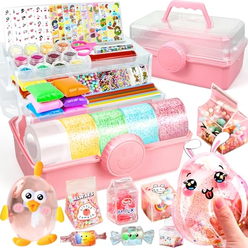 Puosike 73 Stück Nano Tape Bubbles Set, 3m x 5cm Nano Tape Bastel Set mit 5 Rollen, DIY Nano Doppelseitiges Klebeband, Stressabbau Spielzeug Bubble Tape ab 4+ Jahren Mädchen, Jungen von Puosike