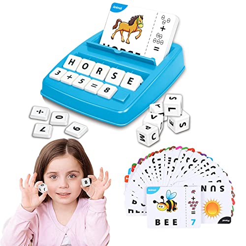 Pup Go AlphabetBuchstabenSpiel und MatheSpiel für 3–8 Jahre alte Kinder, WortbuchstabierSpiele 64 Wörter in FlashKarte, VorschulLernspielzeug und tolle Geschenke für Jungen und Mädchen von Pup Go