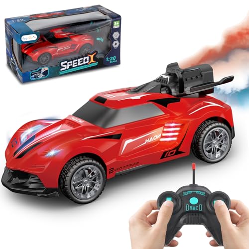 Pup Go Ferngesteuertes Auto Spielzeug mit Realistisch Schwanzspray und Licht für Kinder 3 4 5 6 Jahre, 1:20 RC Stunt Auto Robust Schnell Drift Aufladbar, Jungen Mädchen, Rot Pup Go Ferngesteuertes Auto Spielzeug mit Realistisch Schwanzspray und Licht für Kinder 3 4 5 6 Jahre, 1:20 RC Stunt Auto Robust Schnell Drift Aufladbar, Jungen Mädchen, Rot von Pup Go