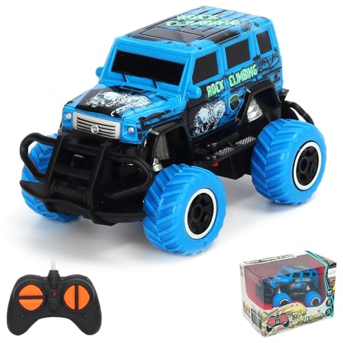 Pup Go Ferngesteuertes Auto Schnell mit Licht für Kinder 3-9 Jahr, Robust Mini RC Auto Offroad Indoor Outdoor, Spielzeug Kleinkind Weihnachten Geburtstagsgeschenk für Junge Mädchen, Blau von Pup Go