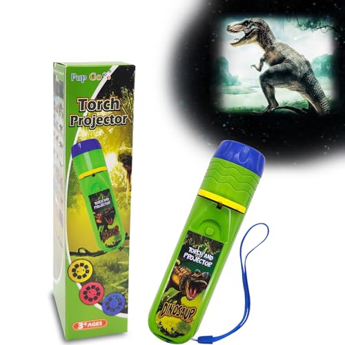 Pup Go Kinder Projektor Taschenlampe Dinosaurier mit 3 Disks 24 Bilder, Geschichte Diashow Beamer für Kinder ab 3 Jahren, Dinosaurier Spielzeug, Wissenschaft Lehrreich Geschenk für Jungs und Mädchen Pup Go Kinder Projektor Taschenlampe Dinosaurier mit 3 Disks 24 Bilder, Geschichte Diashow Beamer für Kinder ab 3 Jahren, Dinosaurier Spielzeug, Wissenschaft Lehrreich Geschenk für Jungs und Mädchen von Pup Go