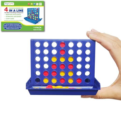 Pup Go Mini Taschenformat 4-in-Einer-Reihe Brettspiel für Kinder - Reiseformat-Klassikspiel für Flugzeuge und Autos, Spaßiges und Spannendes Vierer-Spiel für Kinder von 3 bis 8 Jahren (Mini) von Pup Go