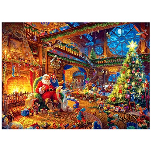 Purpledi 1000 Teile Puzzle weihnachtspuzzle - Weihnachtsmann Weihnachts Puzzles für Erwachsene und Kinder ab 14 Jahren von Purpledi