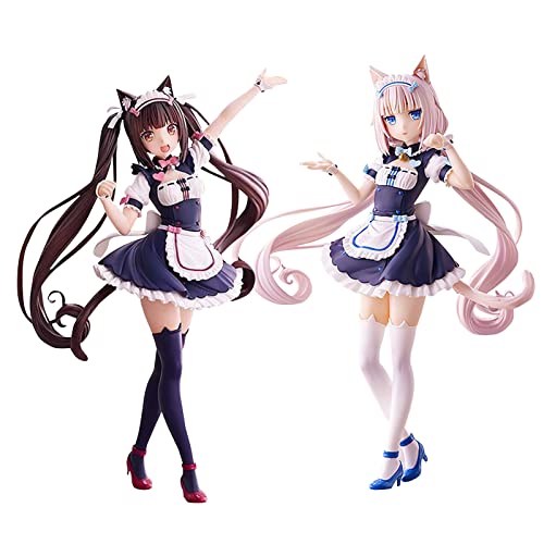 Anime Nekopara Figur, Anime Cartoon Charaktere Azuki und Kokosnussfiguren Statue Sammlerstücke Modellfigur Spielzeug Ornamente für Fans Sammlung Geschenke von Puruuige