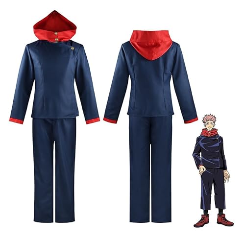 Puruuige Anime Itadori Yuji Cosplay Costume Ryomen Sukuna/Gojo Satoru/Fushiguro Megumi/Kugisaki Nobara School Uniform Outfits Anime Role-playing Suits Halloween Costume von Puruuige