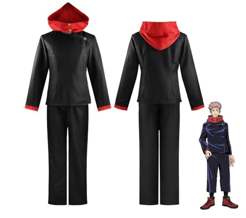 Puruuige Anime Itadori Yuji Cosplay Costume Ryomen Sukuna/Gojo Satoru/Fushiguro Megumi/Kugisaki Nobara School Uniform Outfits Anime Role-Playing Suits Halloween Costume von Puruuige