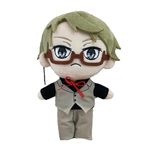 Puruuige Bungo Stray Dogs Plüschkissen, Puppe, Anime-Charaktere, Kunikida Doppo, Anime, Cartoon, niedliches Wurfkissen, Figur, Plüsch, weich, für Fans, 20 cm von Puruuige