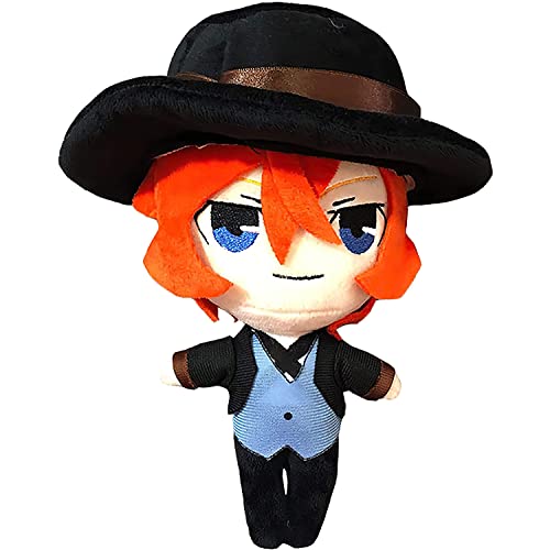 Puruuige Bungo Stray Dogs Plüschkissen, Puppe, Anime-Charaktere, Nakahara Chuuya, Anime, Cartoon, niedliche Überwurfkissen, Figur, Plüsch, gefüllt, weich für Fans von Puruuige