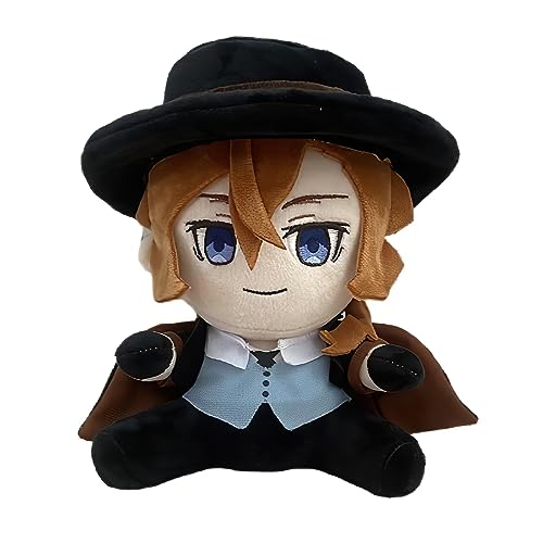 Puruuige Bungo Stray Dogs Plüschpuppe Anime Charaktere Chuuya Nakahara Cartoon Niedliche Kissen Figuren Plüschtier Weiche Spielzeuge 7,9 Zoll von Puruuige