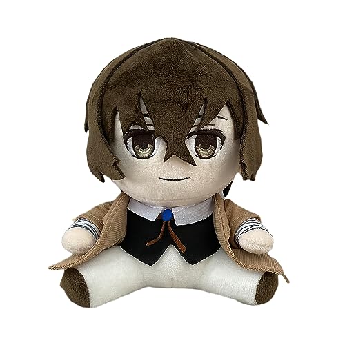 Puruuige Bungo Stray Dogs Plüschpuppe Anime Charaktere Osamu Dazai Cartoon Niedliche Kissen Figuren Plüschtier Weiche Spielzeuge 7,9 Zoll von Puruuige